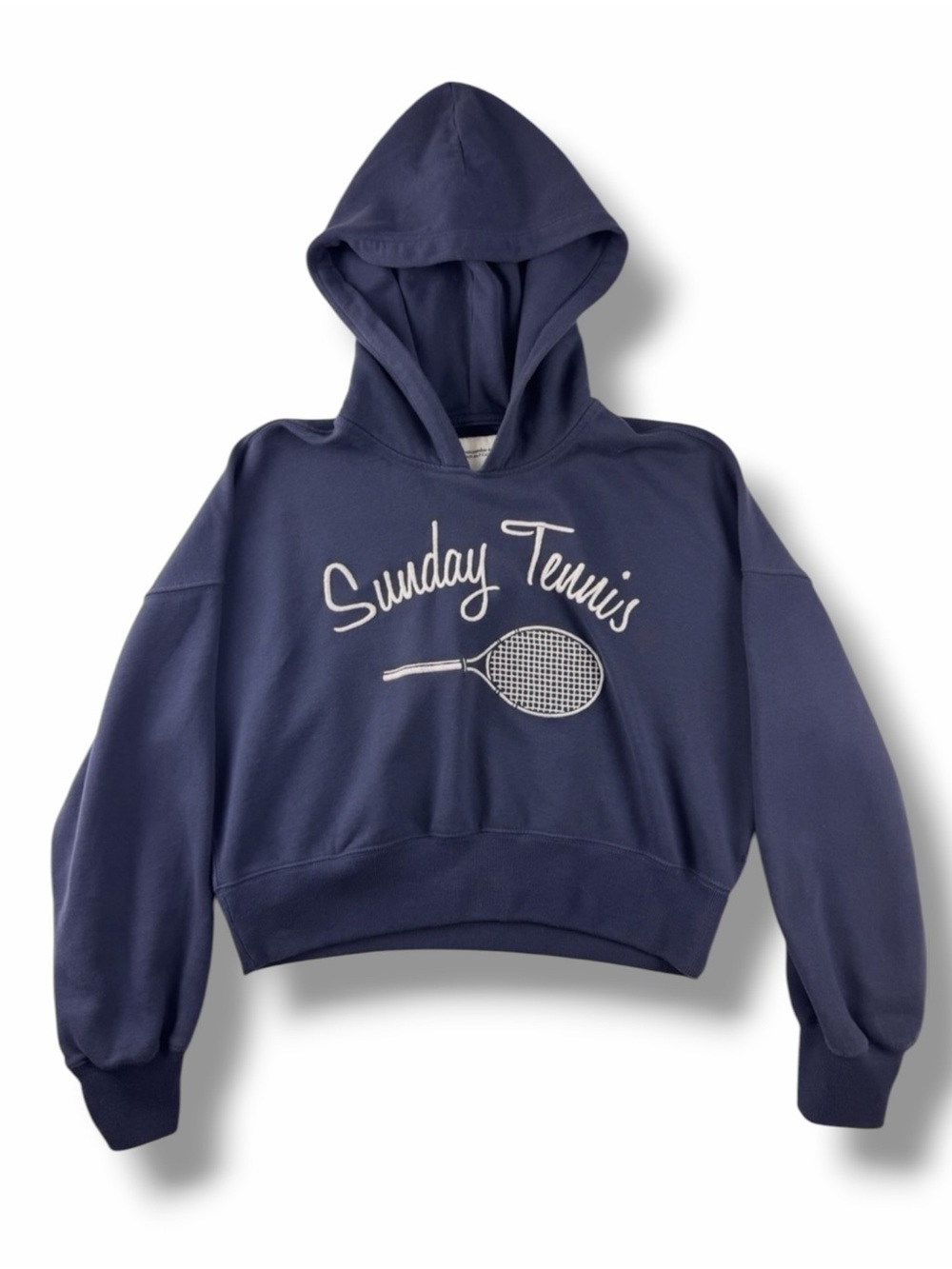 Abercrombie & Fitch Sunday Tennis Graphic Cropped Hoodie
